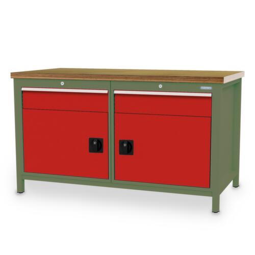 Bedrunka + Hirth Werkbank, 2 laden, 2 kasten