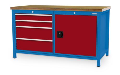Bedrunka + Hirth Werkbank, 4 laden, 1 kast