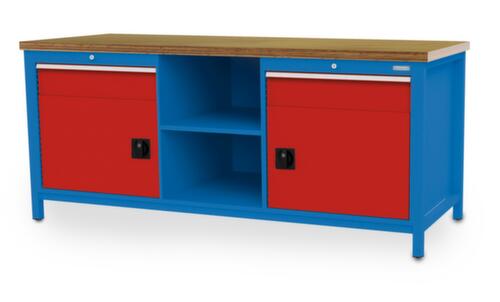 Bedrunka + Hirth Werkbank, 2 laden, 2 kasten, 2 legborden