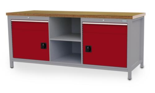 Bedrunka + Hirth Werkbank, 2 laden, 2 kasten, 2 legborden