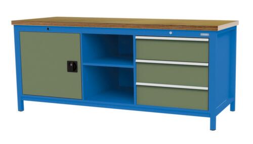 Bedrunka + Hirth Werkbank, 3 laden, 1 kast, 2 legborden