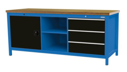 Bedrunka + Hirth Werkbank, 3 laden, 1 kast, 2 legborden