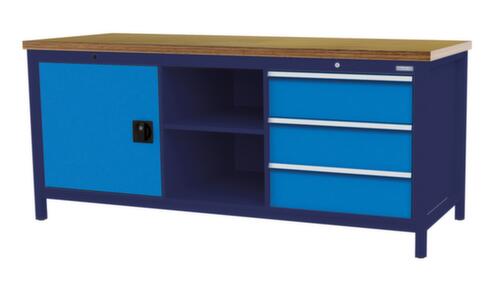 Bedrunka + Hirth Werkbank, 3 laden, 1 kast, 2 legborden