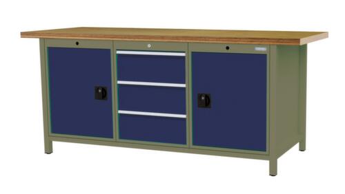 Bedrunka + Hirth Werkbank, 3 laden, 2 kasten, 2 legborden