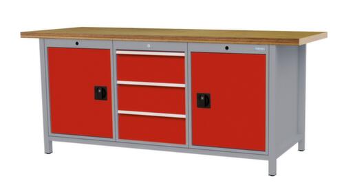 Bedrunka + Hirth Werkbank, 3 laden, 2 kasten, 2 legborden