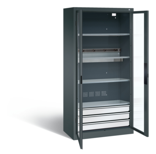 C+P Laadkast voor batterijen ERGO, RAL7016 antracietgrijs/RAL7016 antracietgrijs