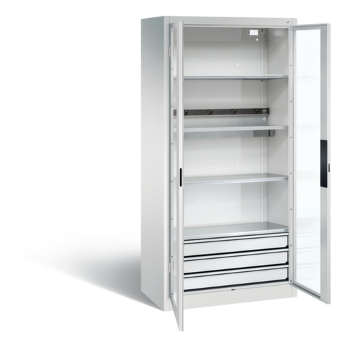 C+P Laadkast voor batterijen ERGO, RAL7035 lichtgrijs/RAL7035 lichtgrijs