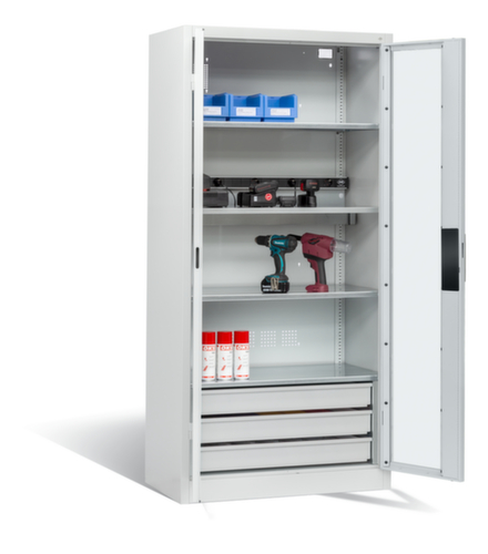 C+P Laadkast voor batterijen ERGO, RAL7035 lichtgrijs/RAL7035 lichtgrijs