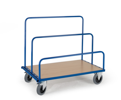 Rollcart Platenwagen met looprol, draagvermogen 600 kg, laadvlak lengte x breedte 1200 x 800 mm