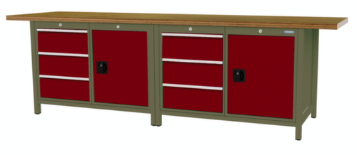 Bedrunka + Hirth Werkbank, 6 laden, 2 kasten