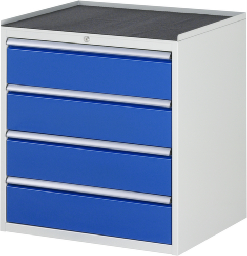 RAU Ladekast Serie 7000, 4 lade(n), RAL7035 lichtgrijs/RAL5010 gentiaanblauw