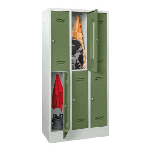 PAVOY Dubbele garderobekast Basis met 3x2 vakken, vakbreedte 300 mm