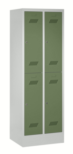 PAVOY Dubbele garderobekast Basis met 2x2 vakken, vakbreedte 300 mm