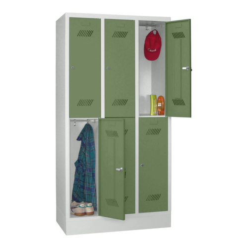 PAVOY Dubbele garderobekast Basis met 3x2 vakken, vakbreedte 300 mm