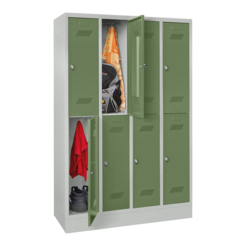 PAVOY Dubbele garderobekast Basis met 4x2 vakken, vakbreedte 300 mm