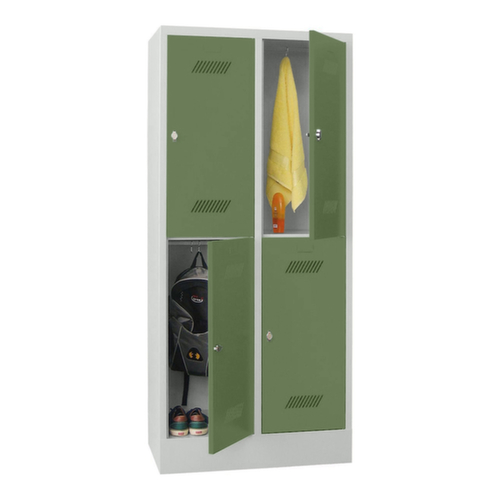 PAVOY Dubbele garderobekast Basis met 2x2 vakken, vakbreedte 400 mm