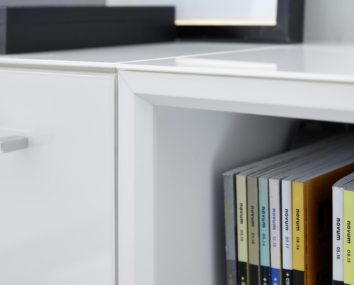 Kantoorstelling GW-MONTERIA, breedte 500 mm, 3 OH, wit