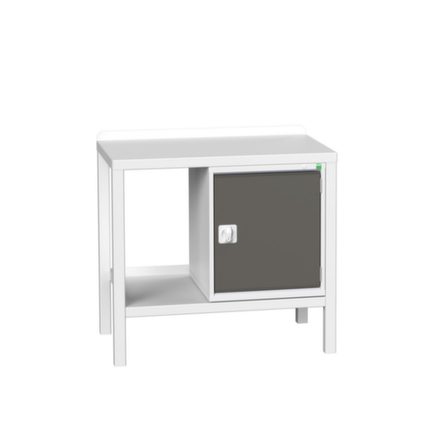 bott Werkbank verso, 1 kast, 1 legbord, RAL7035 lichtgrijs/RAL7016 antracietgrijs