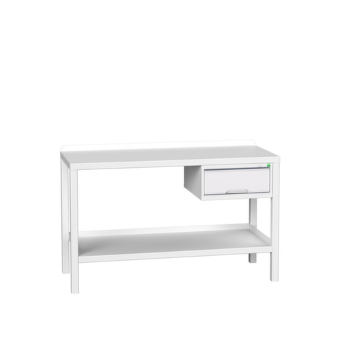 bott Werkbank verso, 1 lade, 1 legbord, RAL7035 lichtgrijs/RAL7035 lichtgrijs