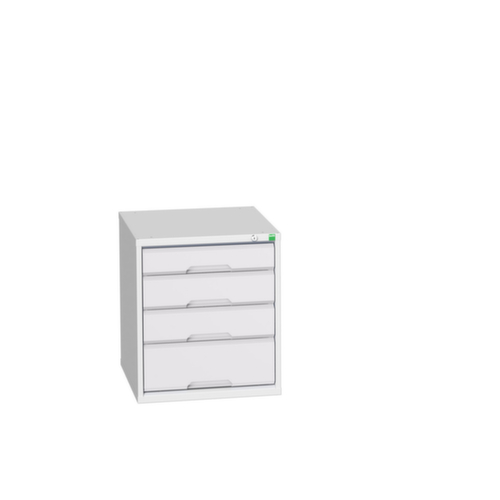 bott Ladekast verso, 4 lade(n), RAL7035 lichtgrijs/RAL7035 lichtgrijs