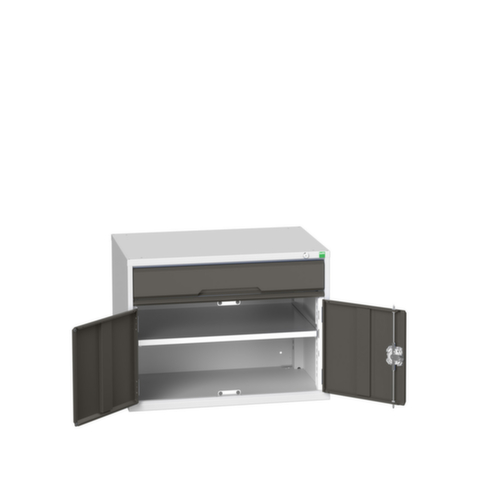 bott ladekast verso met openslaande deur, 1 lade(n), RAL7035 lichtgrijs/RAL7016 antracietgrijs