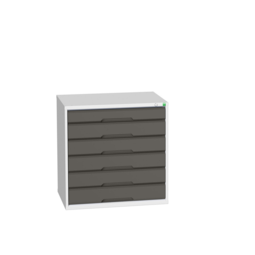 bott Ladekast verso, 6 lade(n), RAL7035 lichtgrijs/RAL7016 antracietgrijs