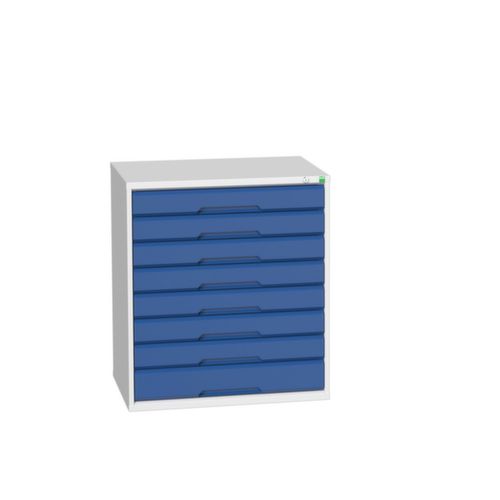 bott Ladekast verso, 8 lade(n), RAL7035 lichtgrijs/RAL5010 gentiaanblauw