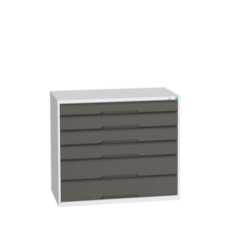 bott Ladekast verso, 6 lade(n), RAL7035 lichtgrijs/RAL7016 antracietgrijs