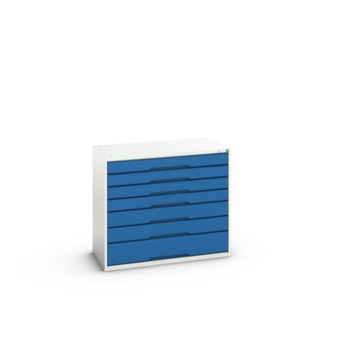 bott Ladekast verso, 7 lade(n), RAL7035 lichtgrijs/RAL5010 gentiaanblauw