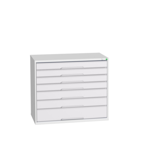 bott Ladekast verso, 7 lade(n), RAL7035 lichtgrijs/RAL7035 lichtgrijs
