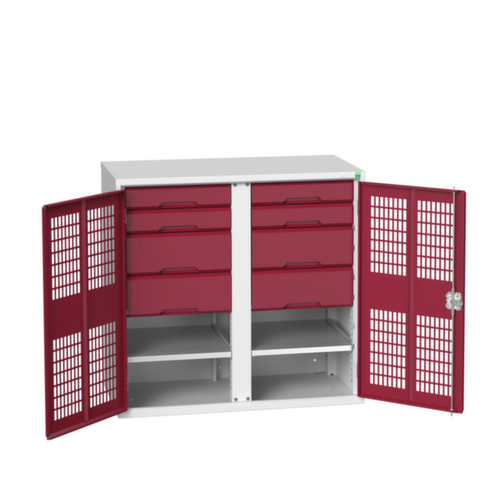 bott kast met openslaande deuren verso en ventilatiesleuven, breedte 1050 mm