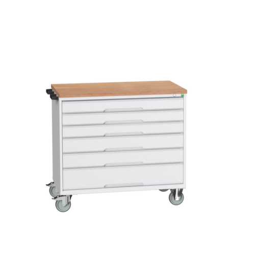 bott Gereedschapswagen verso, 6 lades, RAL7035 lichtgrijs/RAL7035 lichtgrijs