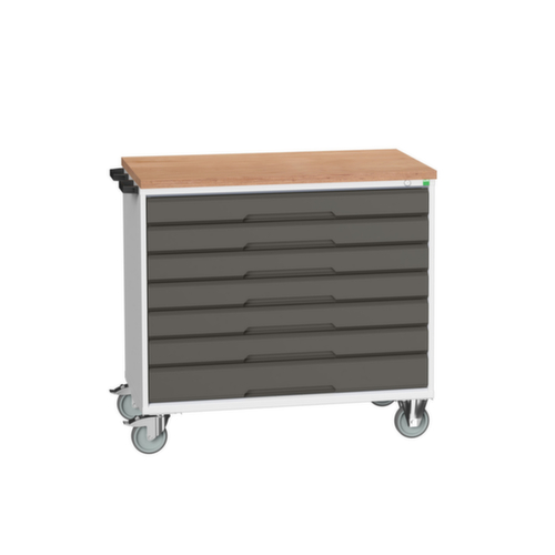 bott Gereedschapswagen verso, 7 laden, RAL7035 lichtgrijs/RAL7016 antracietgrijs