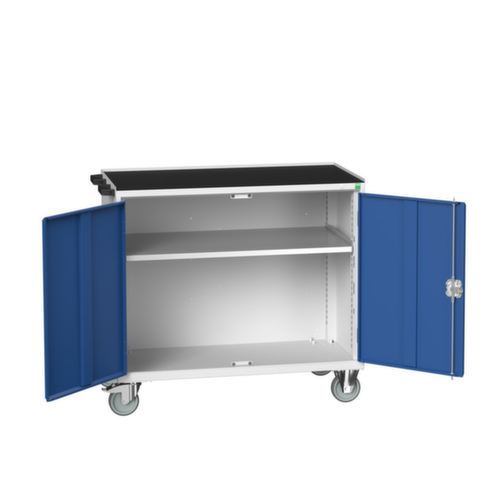 bott Mobiele werkbank verso, 1 kast, RAL7035 lichtgrijs/RAL5010 gentiaanblauw