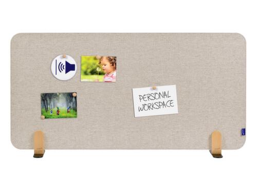 Legamaster Geluiddempende tafelscheidingswand ELEMENTS, hoogte x breedte 600 x 1200 mm, wand beige
