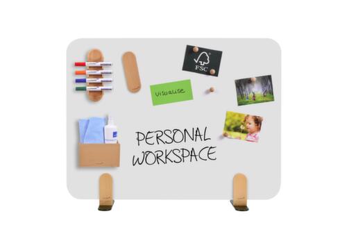 Legamaster geëmailleerde tafelscheidingswand ELEMENTS, hoogte x breedte 600 x 800 mm, wand wit