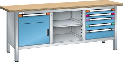 Thurmetall Werkbank, 6 laden, 1 kast, 1 legbord