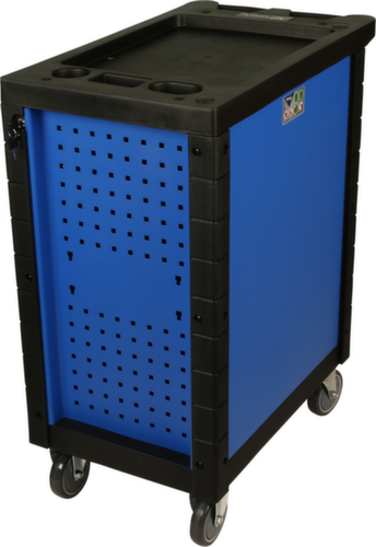 BLAUW/ZILVER Werkplaatswagen met 7 laden en 207 premium gereedschappen