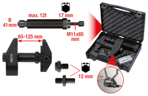 Spanschroefafzuiger met hydraulische spindel