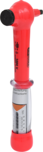 1/4" mini momentsleutel met beschermende isolatie en omkeerbare ratelkop