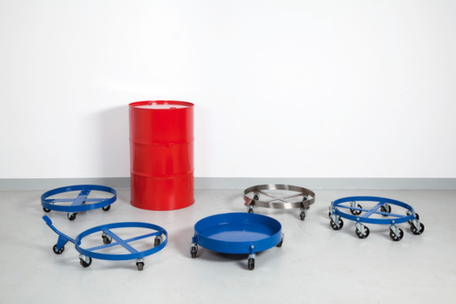 Trommeldolly met gesloten laadruimte, voor 1 x 200 liter vat