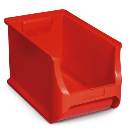 Zichtbak, rood, diepte 355 mm, polypropyleen