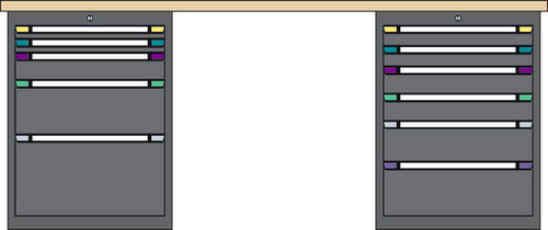 Thurmetall Werkbank, 11 laden