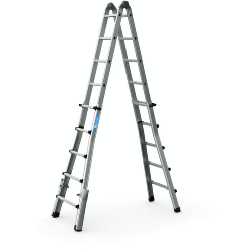 ZARGES Multifunctionele telescoopladder Variotec V, 4 x 5 sporten met antislipprofiel
