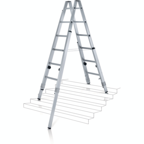 ZARGES Ladder voor op de trap, 2 x 8 sporten