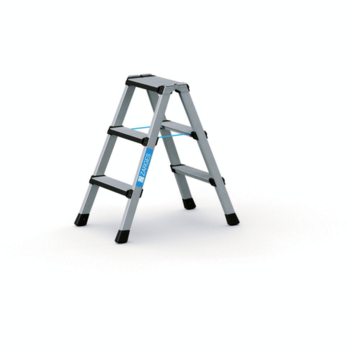 ZARGES Ladder Comfortstep B tweezijdig te betreden, 2 x 3 traanplaat treden met bekleding