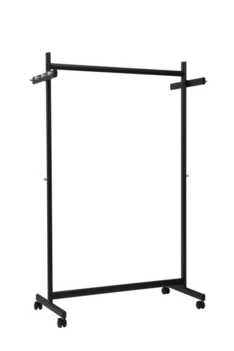 garderoberek MAULsamba met 2 extra hakenlijsten, met 8/2 haken, RAL9004 signaalzwart