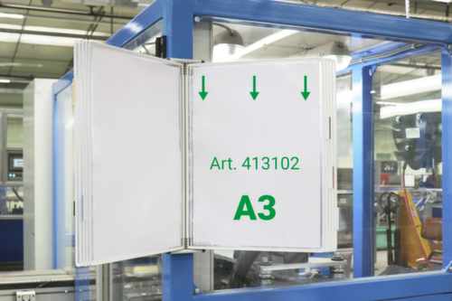 tarifold Systeem met displaypanelen, met 10 zichtpanelen in DIN A3