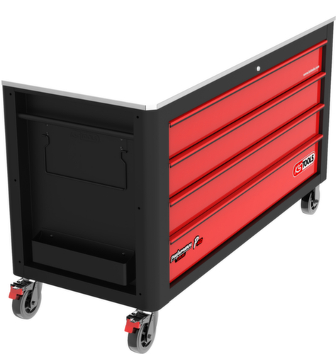 PERFORMANCEplus P40 BLACK/ROT Werkplaatswagen met 4 laden