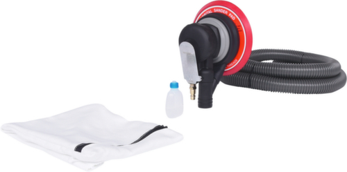 Grofschurende excenterschuurmachine op perslucht met stofafzuiging